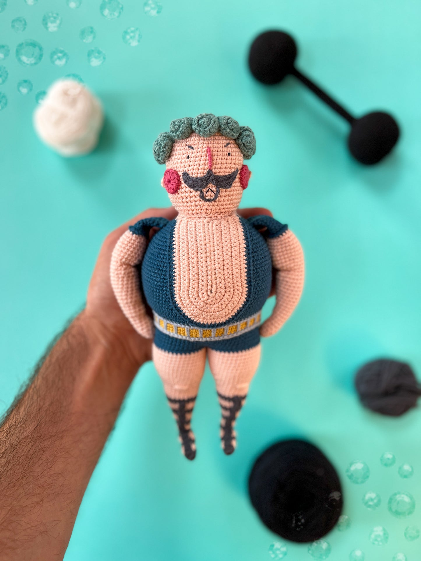 Crochet character, Louis Strongman