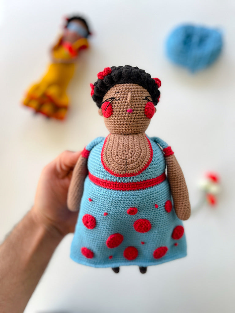 Crochet character Mercedes the diva